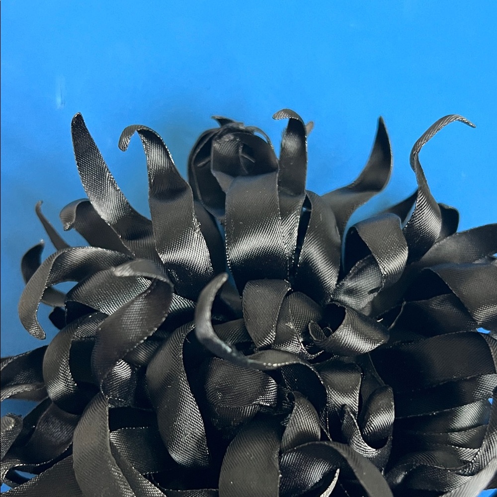 Hand Crafted Black Ribbon Flower Accessory - Picture 3 of 4
